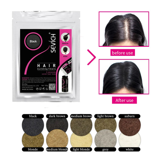 10 Color Keratin Hair Building Fiber Hair Loss Fiber Natural Hair Thickening Fibers Concealer Refill Anti Hair Loss Products
