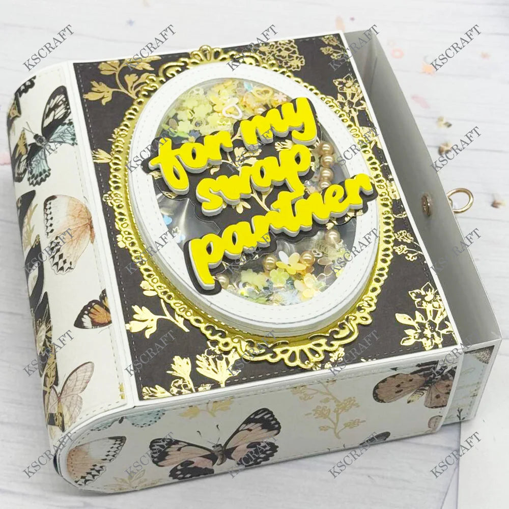 KSCRAFT 3D Book With Drawer Cutting Dies Stencils for DIY Scrapbooking Decorative Embossing DIY Paper Cards