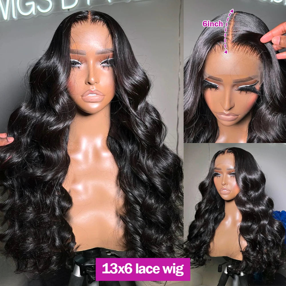 40 44 Inch Body Wave 13x6 Hd Transparent Lace Frontal Wig 13x4 Lace Front Human Hair Wig 360 Brazilian PrePlucked Wigs For Women