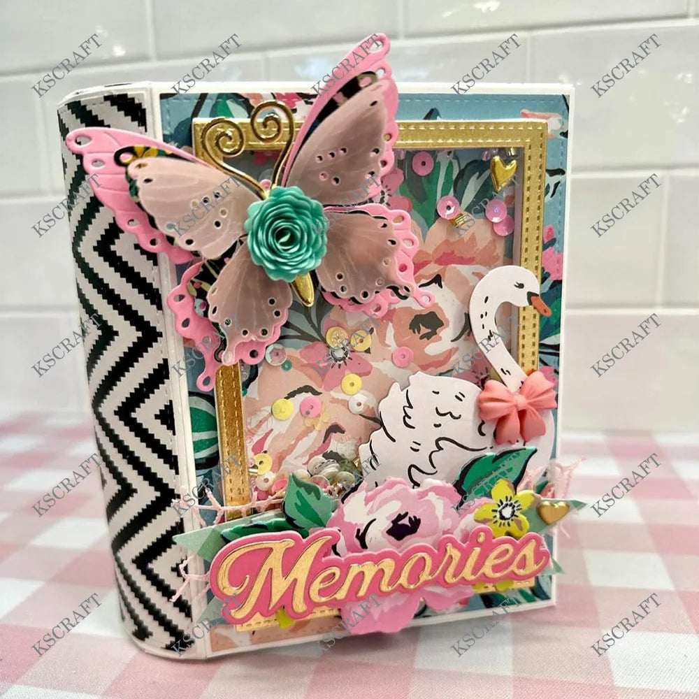KSCRAFT 3D Book With Drawer Cutting Dies Stencils for DIY Scrapbooking Decorative Embossing DIY Paper Cards