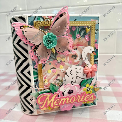 KSCRAFT 3D Book With Drawer Cutting Dies Stencils for DIY Scrapbooking Decorative Embossing DIY Paper Cards