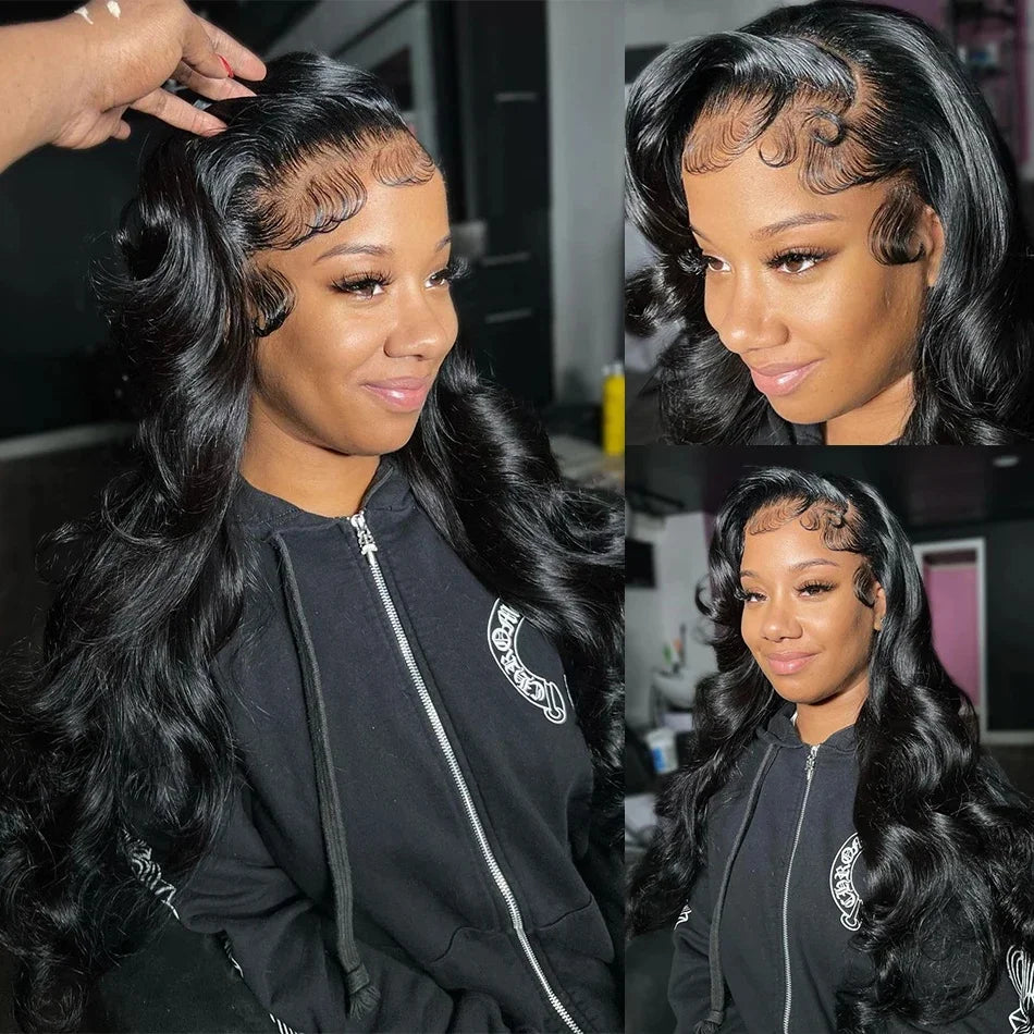 40 44 Inch Body Wave 13x6 Hd Transparent Lace Frontal Wig 13x4 Lace Front Human Hair Wig 360 Brazilian PrePlucked Wigs For Women