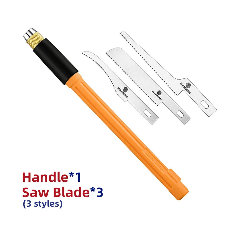 Model Craft Tools Mini Hand Saw Hobby DIY Saw Hacksaw Tool Kit With 3 Pieces Craft Blades For Hand Cutting