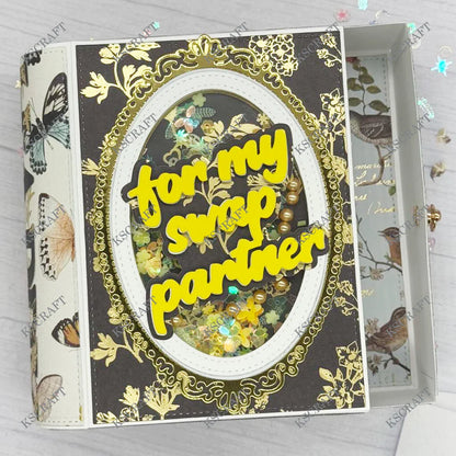 KSCRAFT 3D Book With Drawer Cutting Dies Stencils for DIY Scrapbooking Decorative Embossing DIY Paper Cards