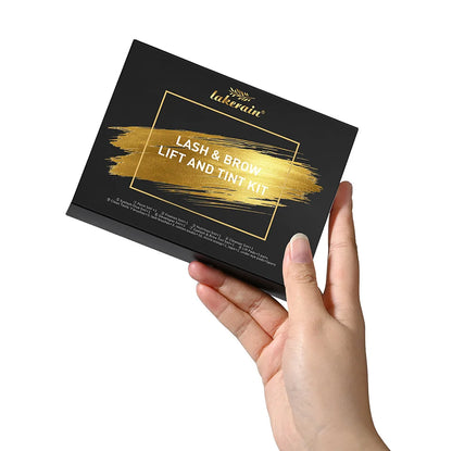 Lakerain Lash & Brow Lift and Tint Kit Long Lasting Effect Nourish Eyelashes Waterproof Easy Application Eyelash & Brow Lift Set