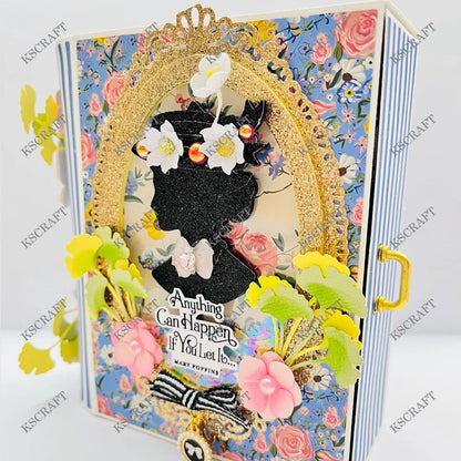 KSCRAFT 3D Book With Drawer Cutting Dies Stencils for DIY Scrapbooking Decorative Embossing DIY Paper Cards