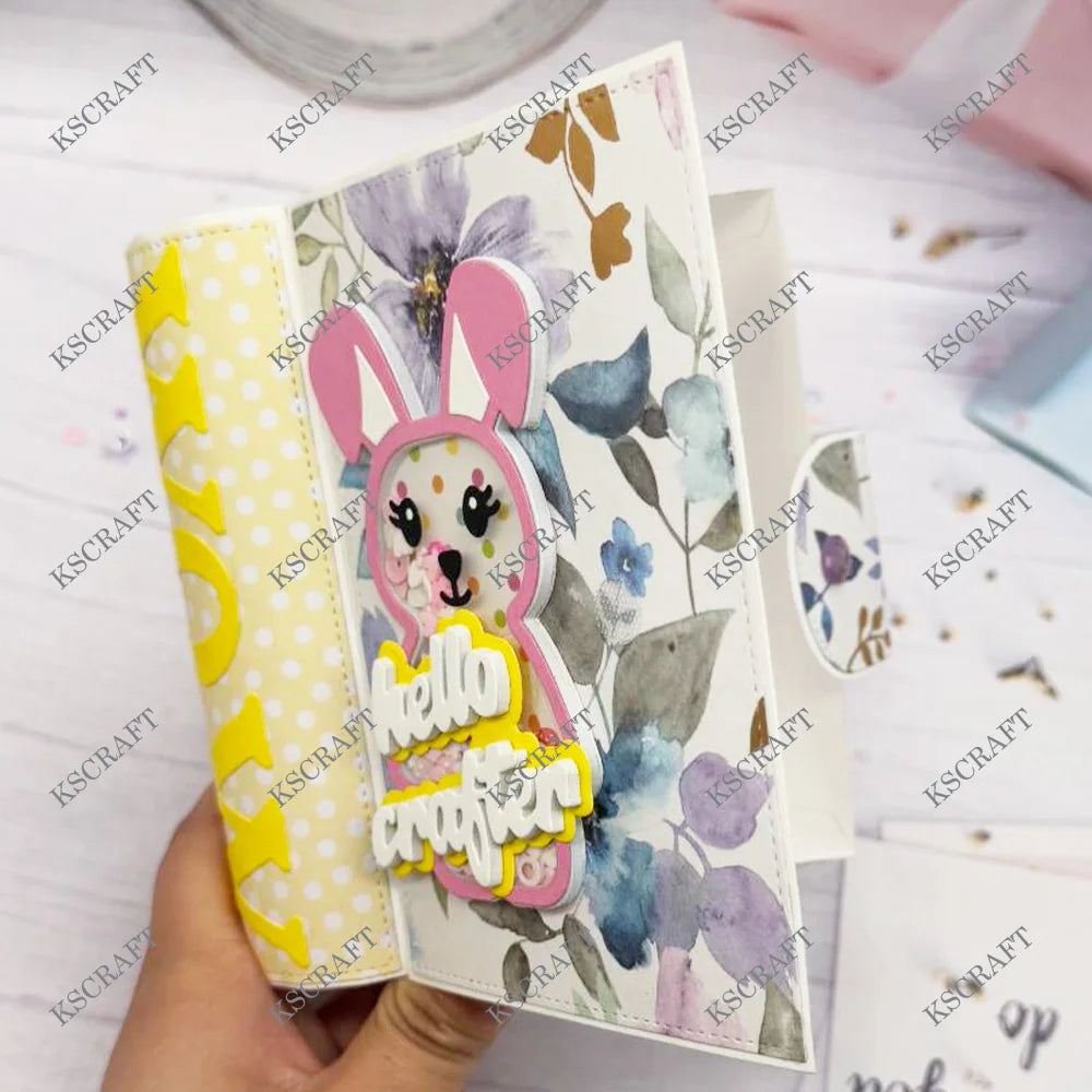 KSCRAFT 3D Book With Drawer Cutting Dies Stencils for DIY Scrapbooking Decorative Embossing DIY Paper Cards