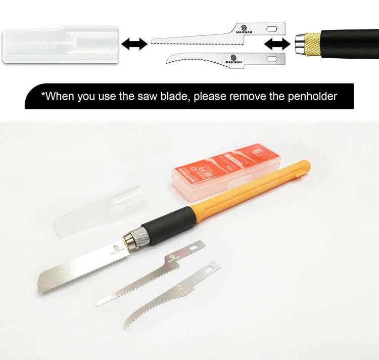 Model Craft Tools Mini Hand Saw Hobby DIY Saw Hacksaw Tool Kit With 3 Pieces Craft Blades For Hand Cutting