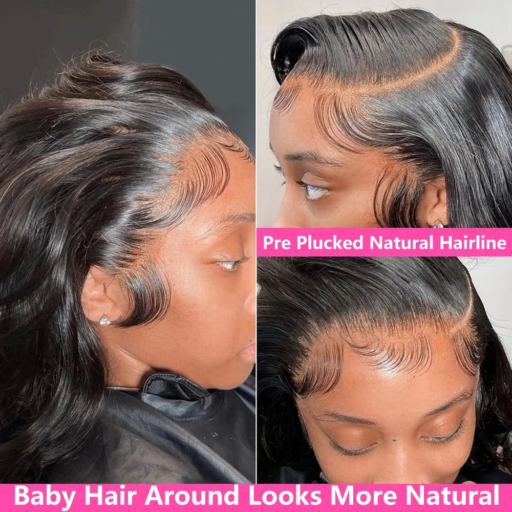 40 44 Inch Body Wave 13x6 Hd Transparent Lace Frontal Wig 13x4 Lace Front Human Hair Wig 360 Brazilian PrePlucked Wigs For Women