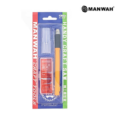 Model Craft Tools Mini Hand Saw Hobby DIY Saw Hacksaw Tool Kit With 3 Pieces Craft Blades For Hand Cutting