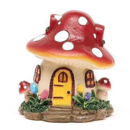 Handmade Creative Art Crafts Mushroom House Mini Resin Outdoor Decoration Fairy Garden Flower Potting Craft Home Decorative