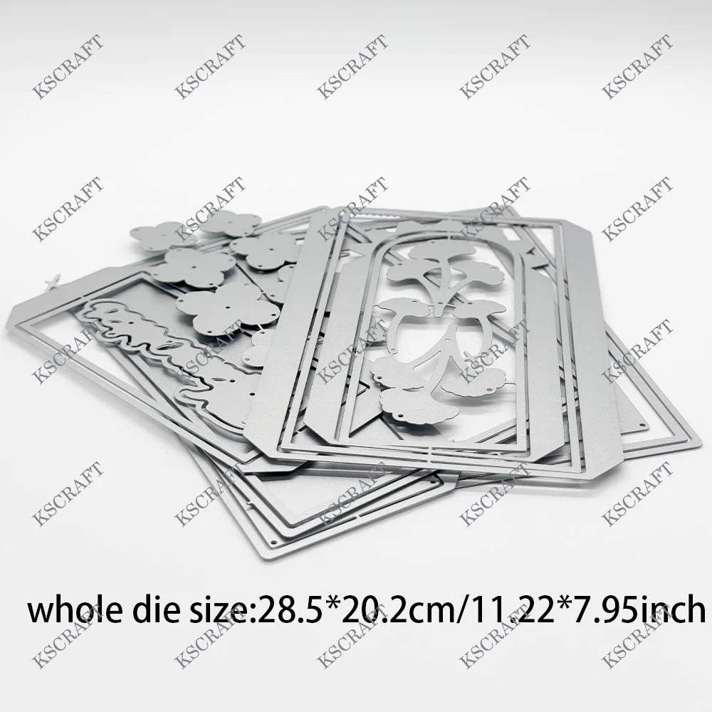 KSCRAFT 3D Book With Drawer Cutting Dies Stencils for DIY Scrapbooking Decorative Embossing DIY Paper Cards