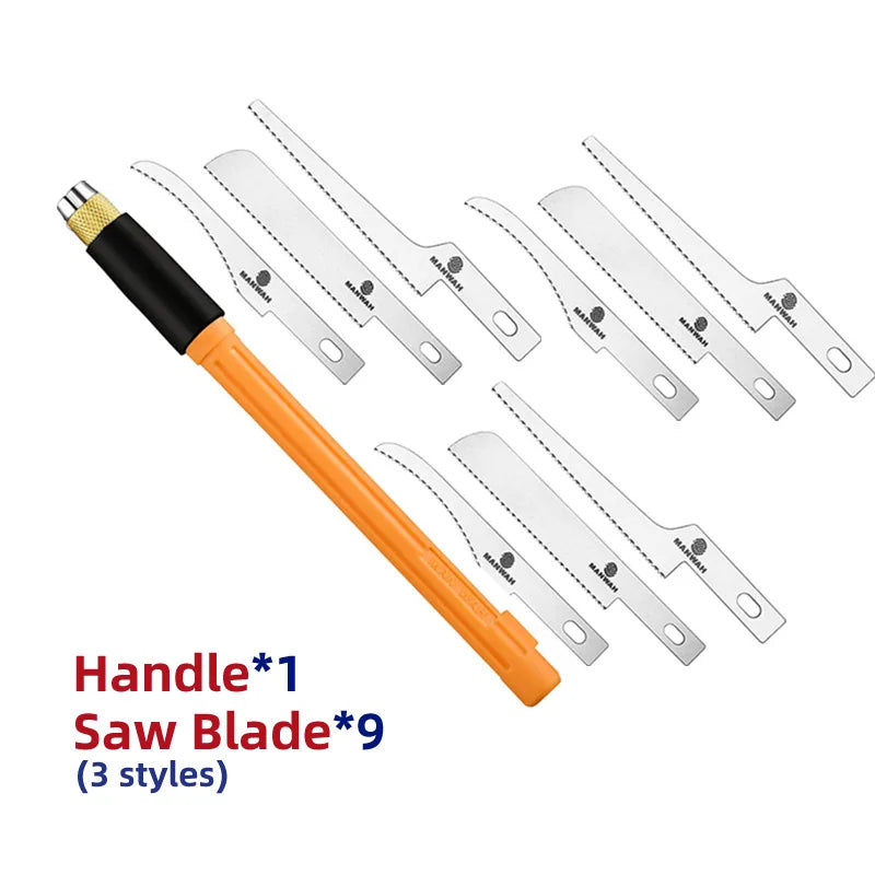 Model Craft Tools Mini Hand Saw Hobby DIY Saw Hacksaw Tool Kit With 3 Pieces Craft Blades For Hand Cutting