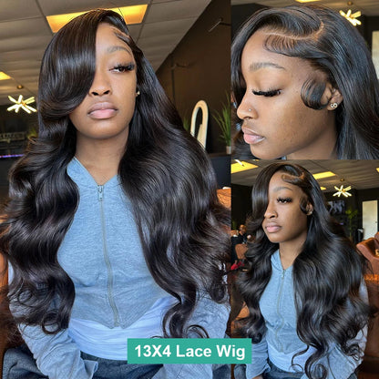40 44 Inch Body Wave 13x6 Hd Transparent Lace Frontal Wig 13x4 Lace Front Human Hair Wig 360 Brazilian PrePlucked Wigs For Women